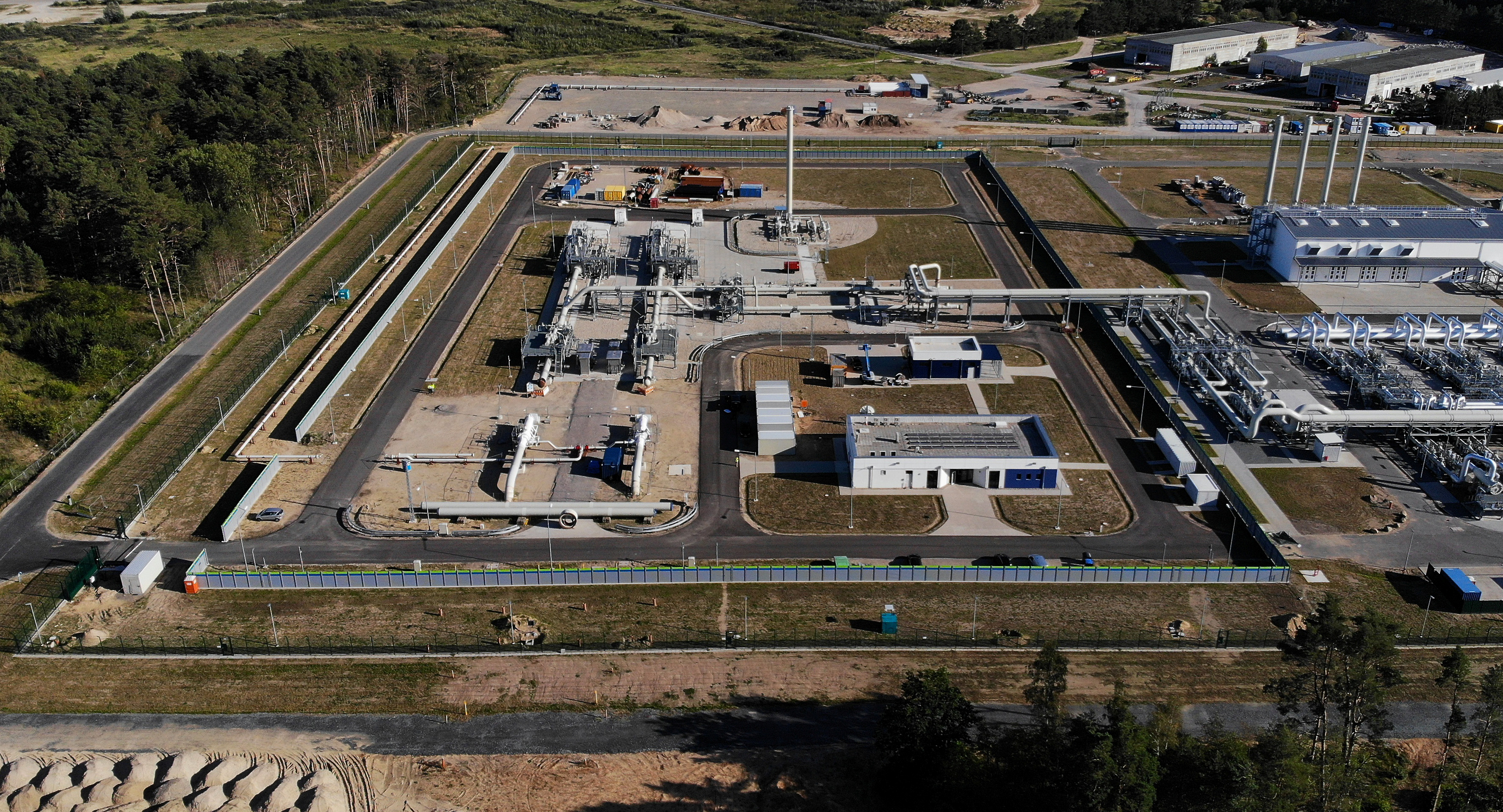 Nord Stream 2 land fall facility in Lubmin