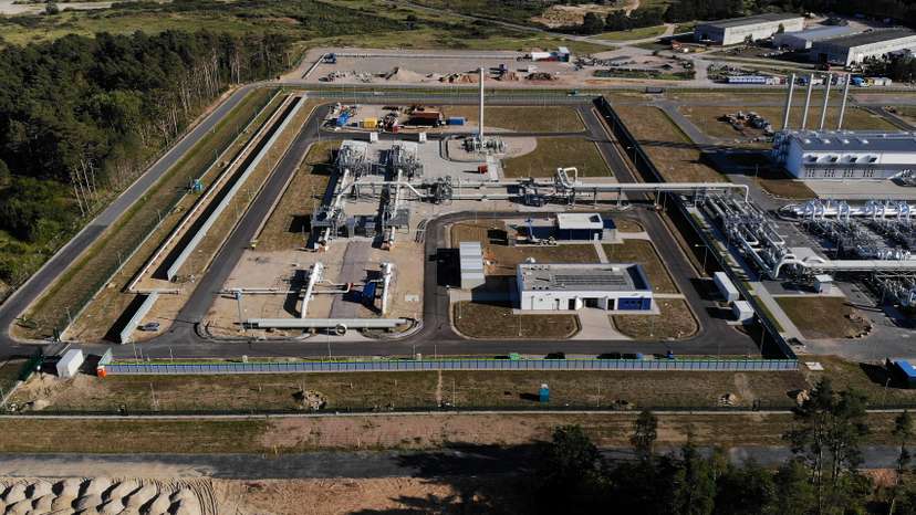Nord Stream 2 land fall facility in Lubmin