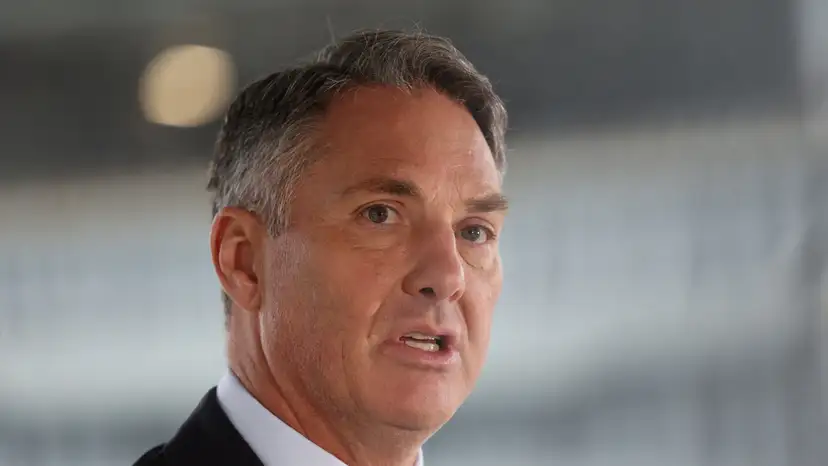 Richard Marles, Australian Deputy Prime Minister and Minister for Defence, speaks during an announcement at the Royal Australian Navy base HMAS Kuttabul, in Sydney