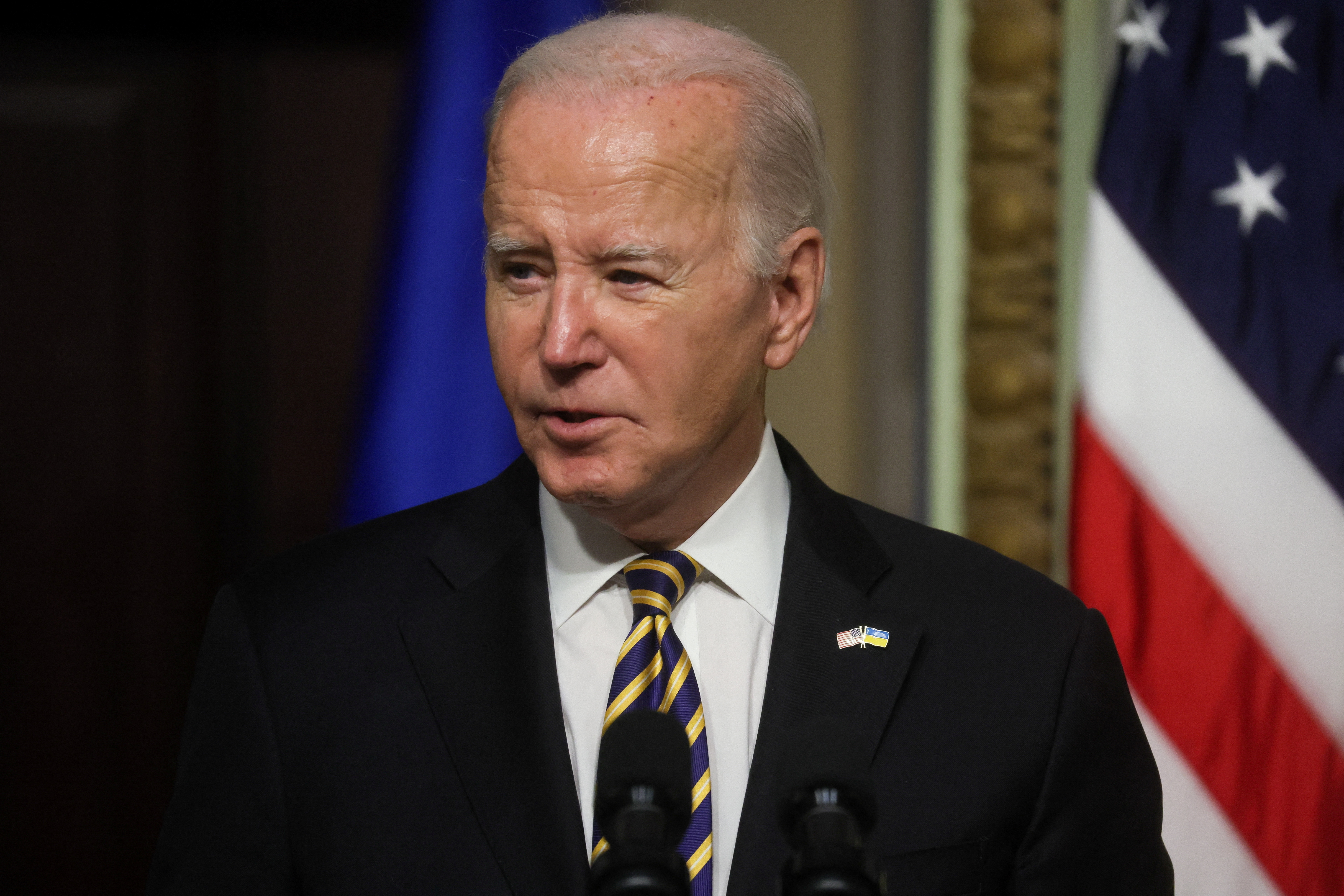 U.S. President Joe Biden and Ukraine's President Volodymyr Zelenskiy hold joint press conference, in Washington
