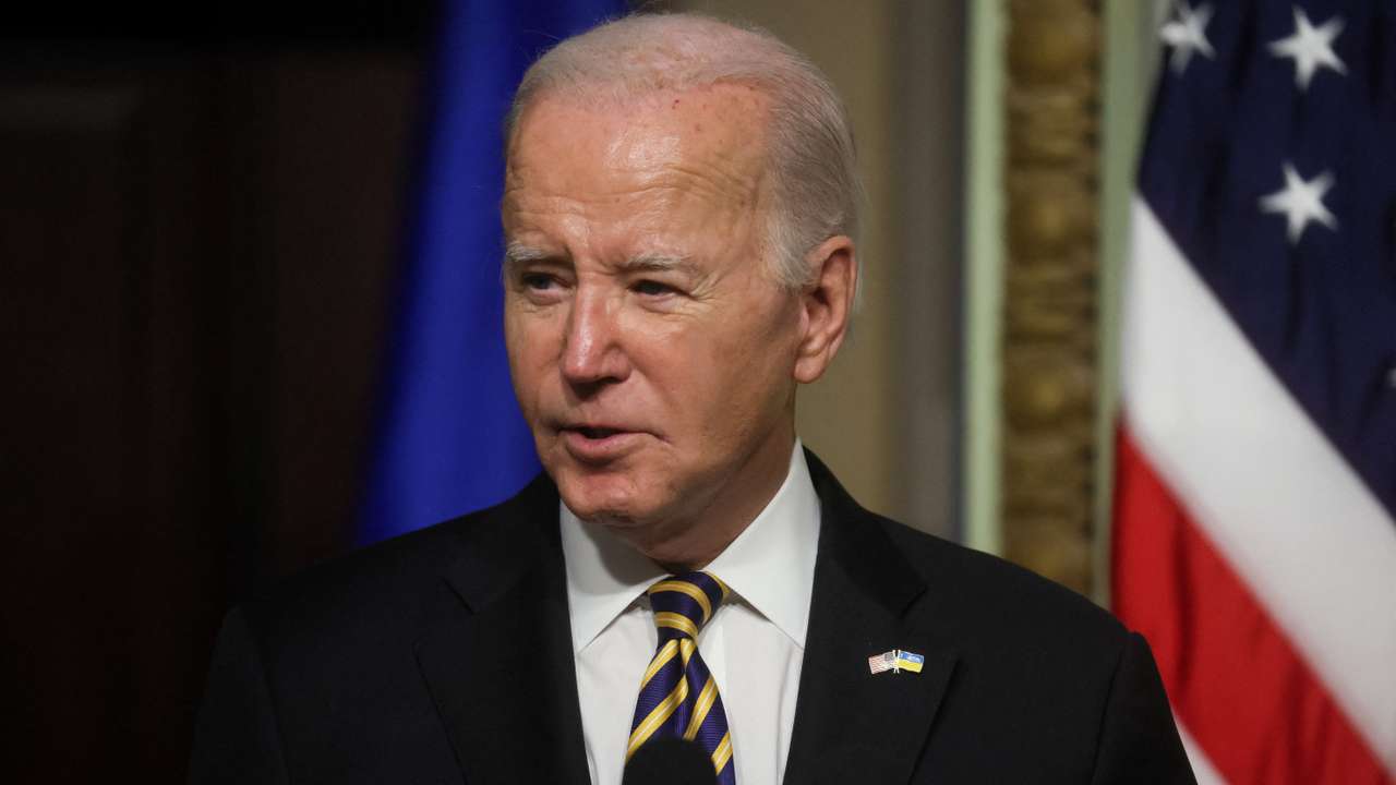 U.S. President Joe Biden and Ukraine's President Volodymyr Zelenskiy hold joint press conference, in Washington