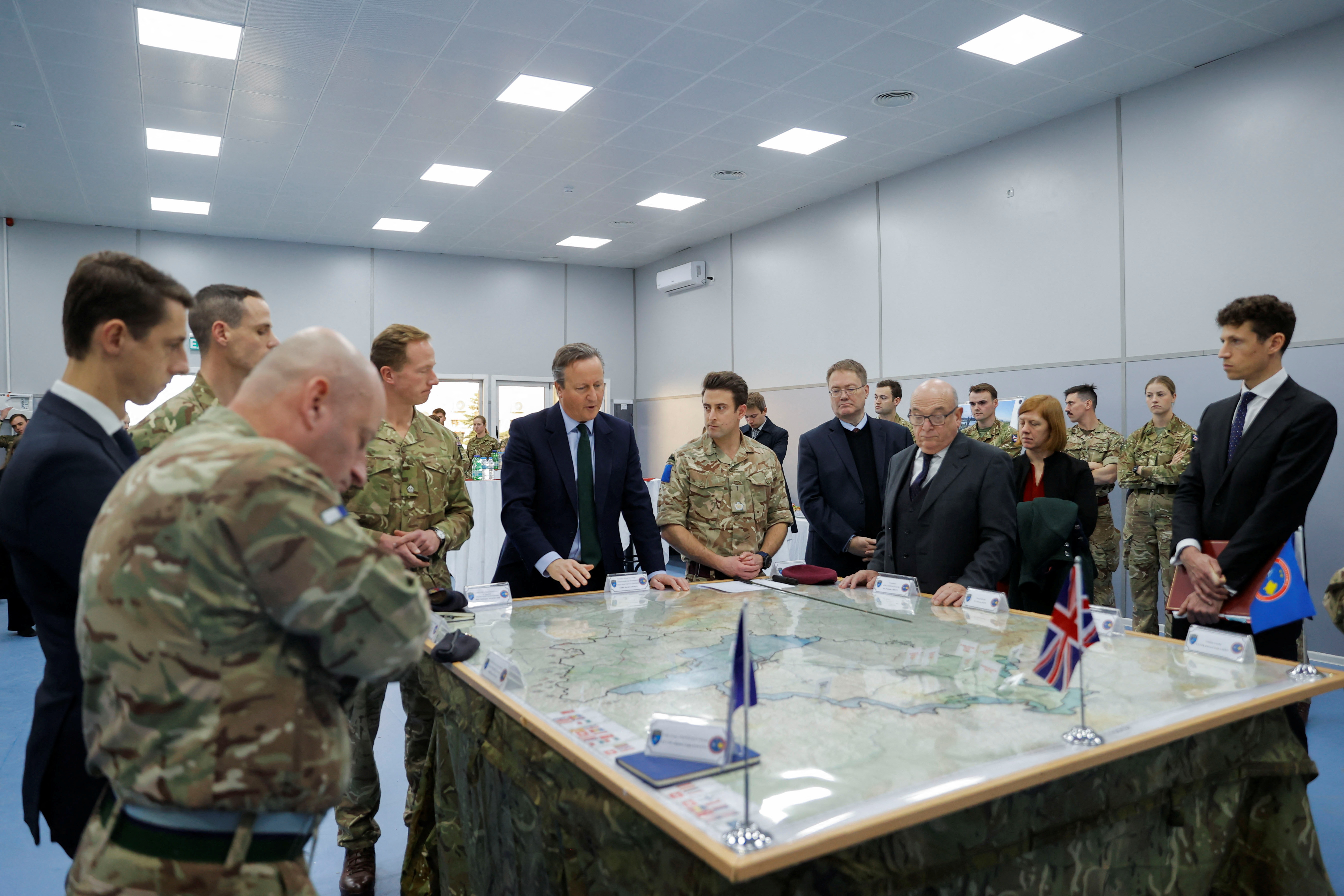 British Foreign Secretary David Cameron visits Kosovo