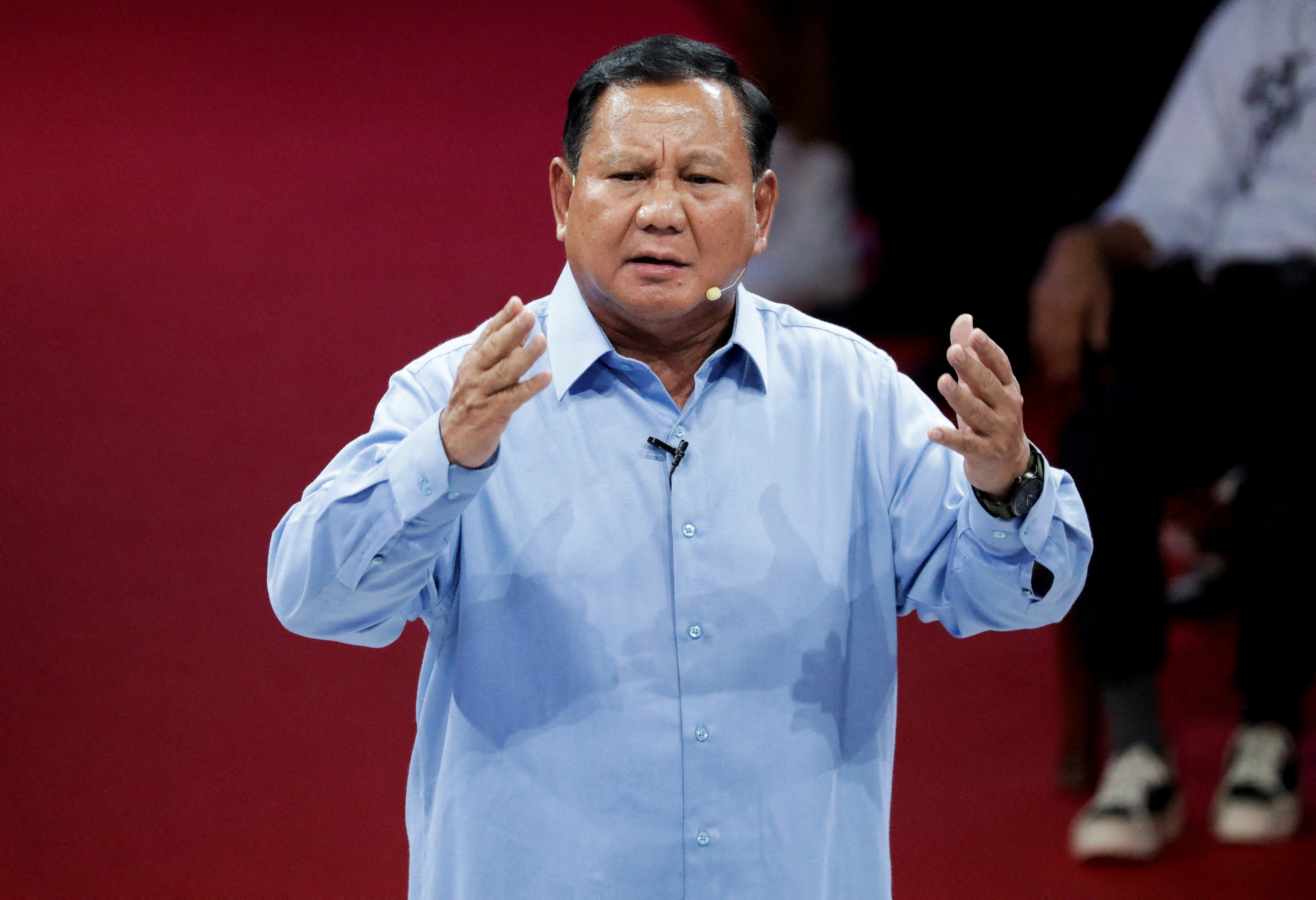 Presidential debate at the election commission headquarters, in Jakarta