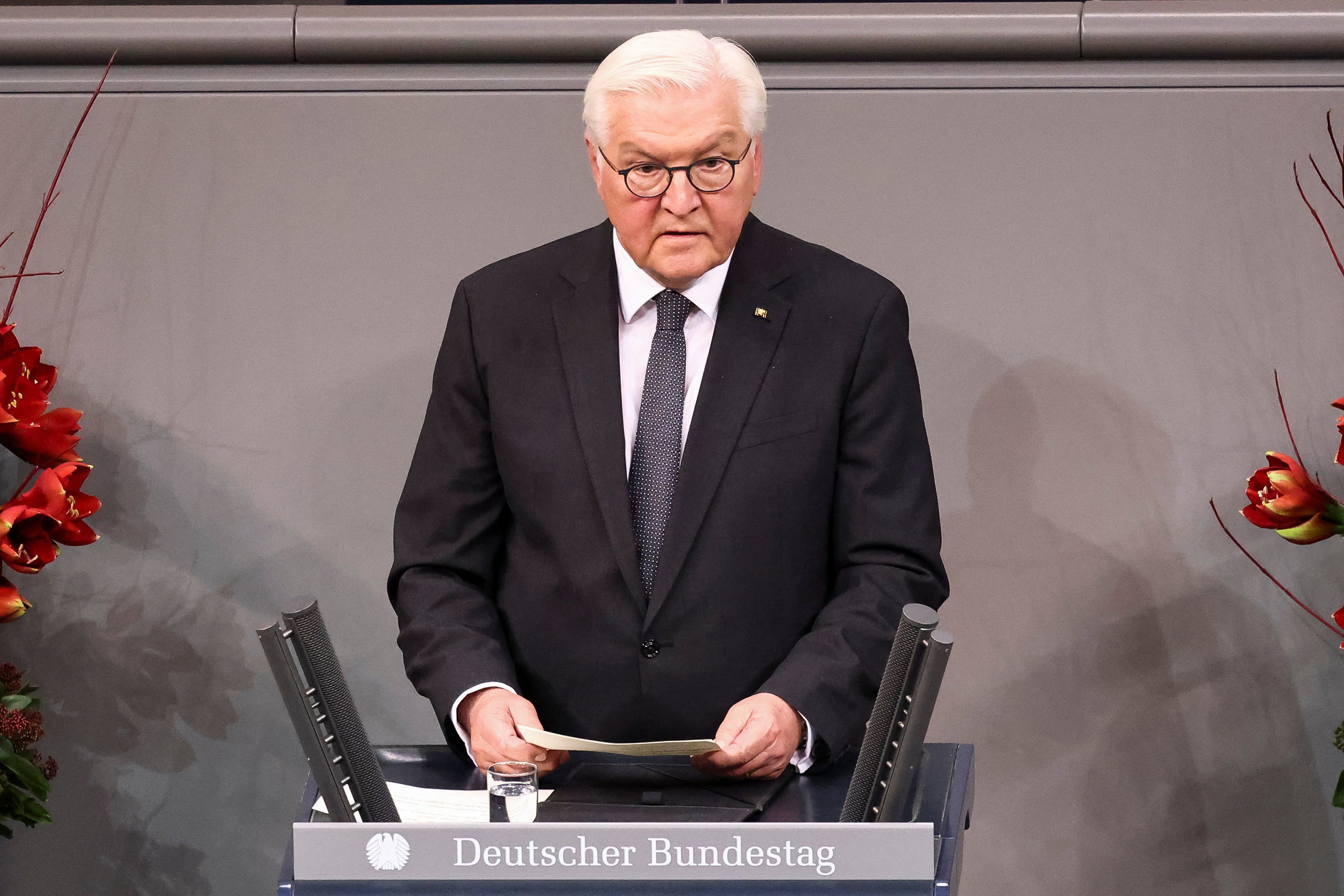 Remembrance Day ceremony at the lower house of parliament, the Bundestag, in Berlin