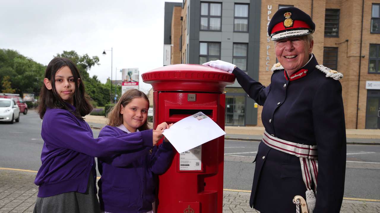 First postbox bearing the cypher of Britain's King Charles is installed in Great Cambourne