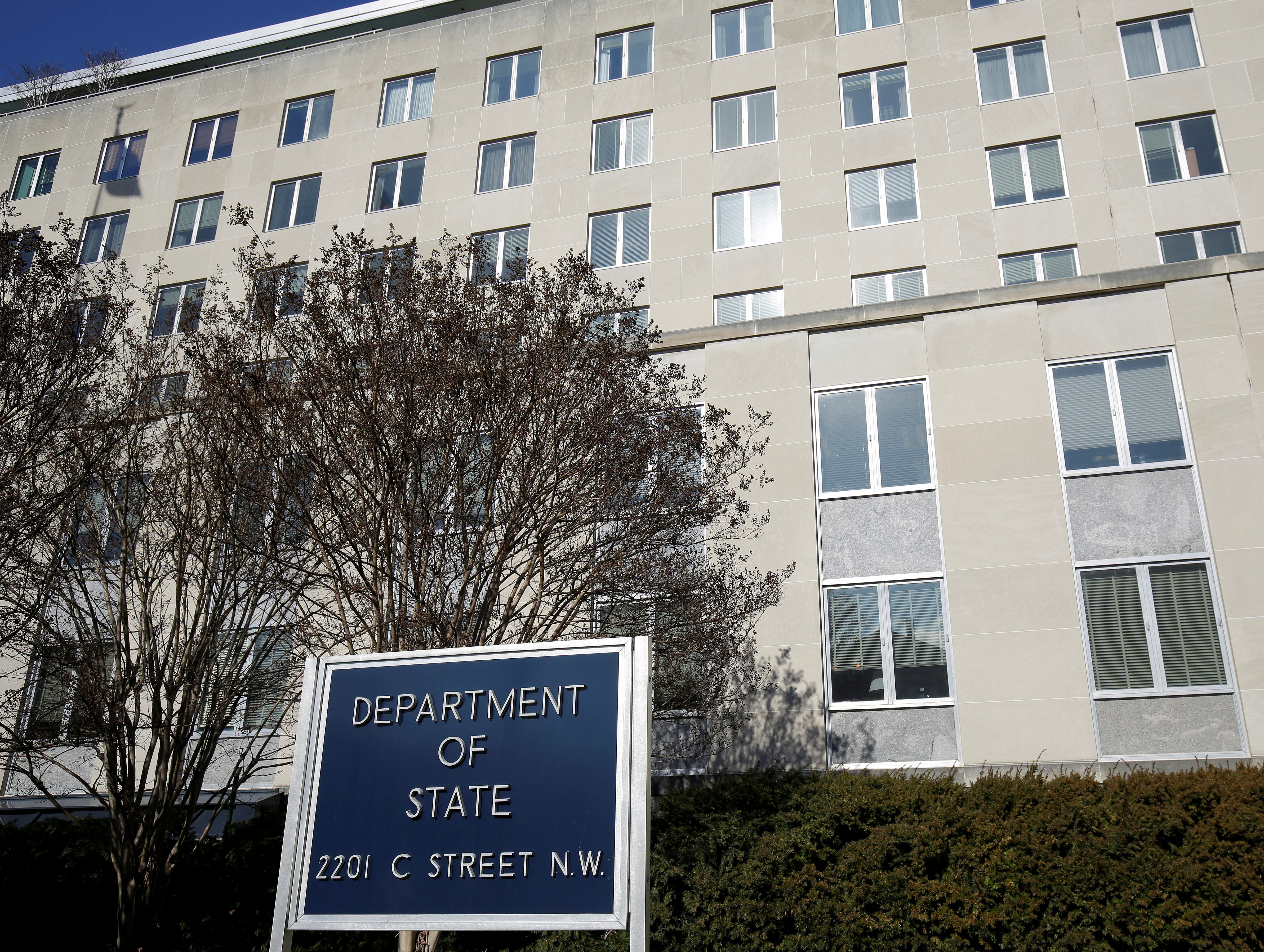 FILE PHOTO: The State Department Building is pictured in Washington