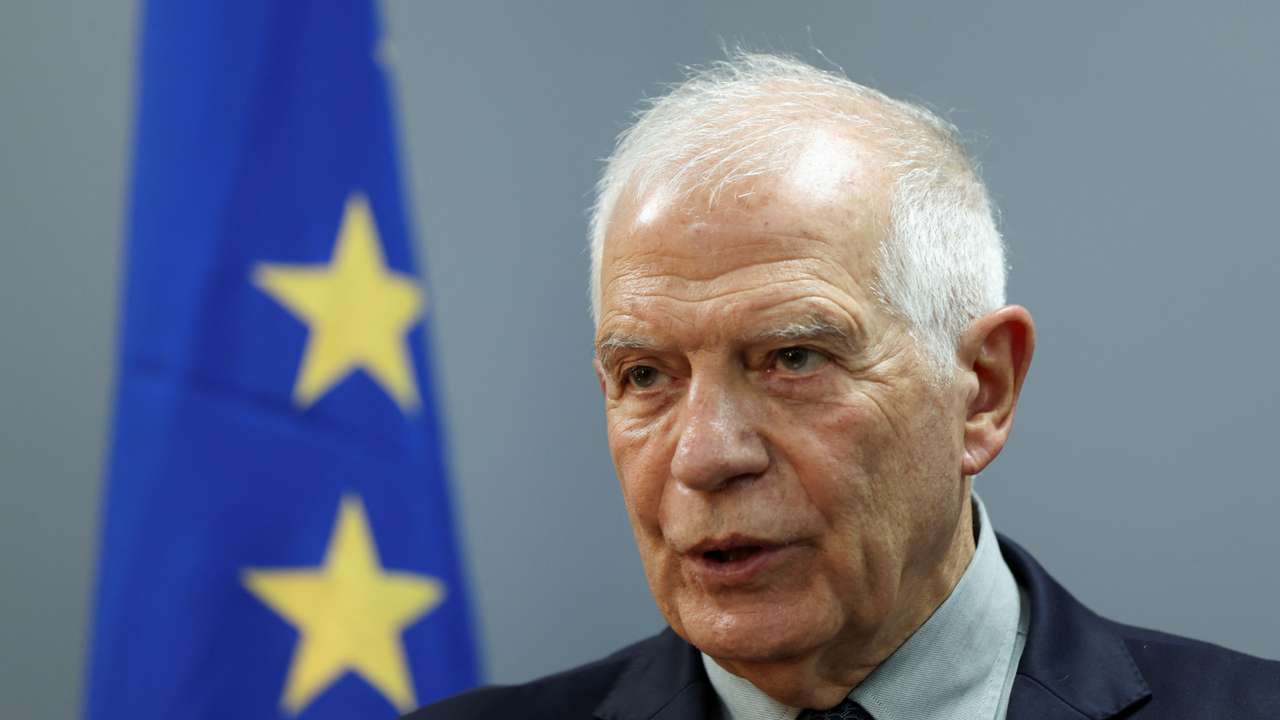 European Union's foreign policy chief Josep Borrell speaks during a joint news conference with Lebanon's caretaker Foreign Minister Abdallah Bou Habib in Beirut