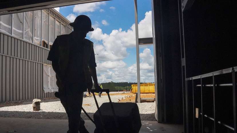 Construction site facing shortages of migrant workers due to the pace of ICE raids