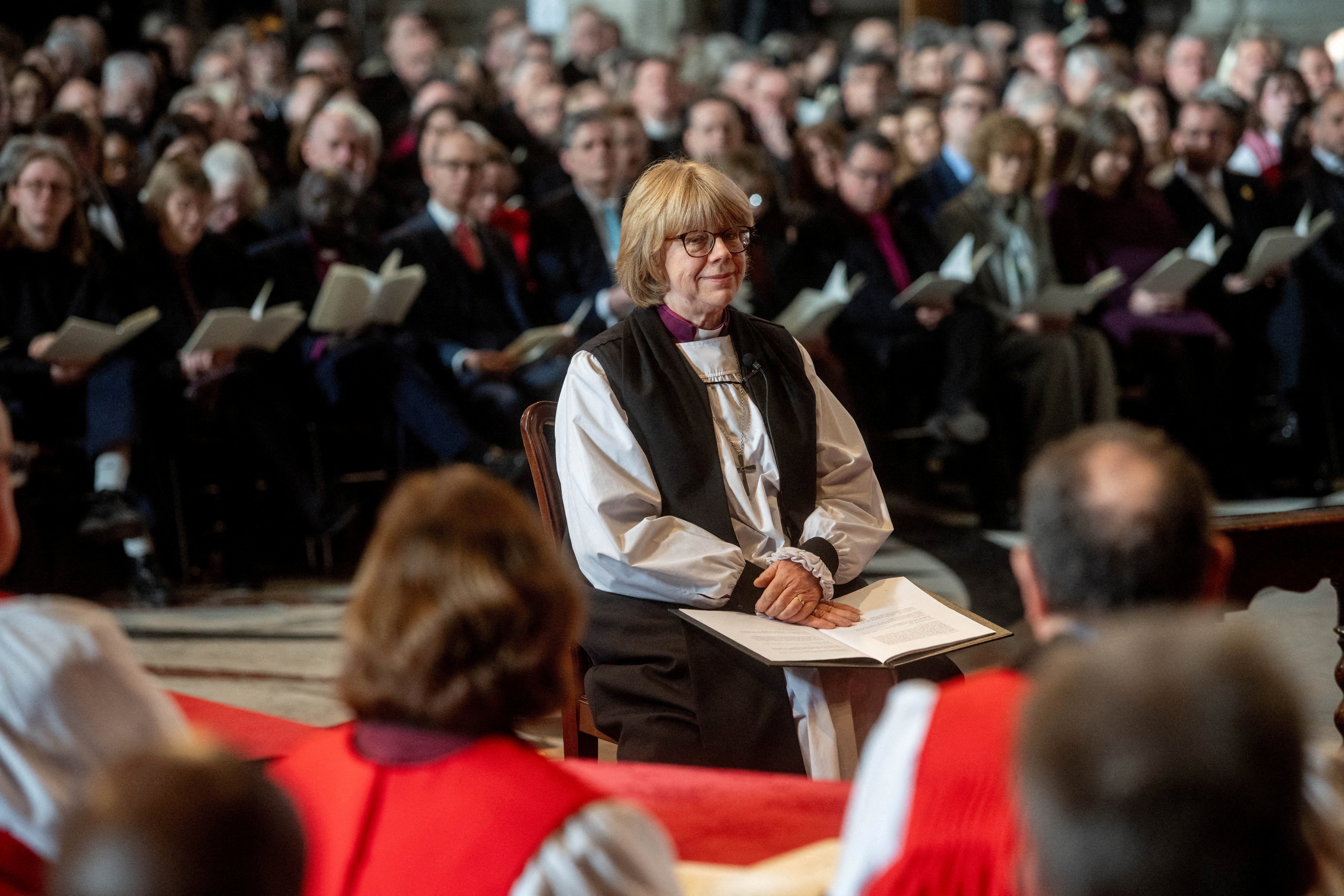 FILE PHOTO: Confirmation ceremony of Sarah Mullally as the 106th Archbishop of Canterbury, in London