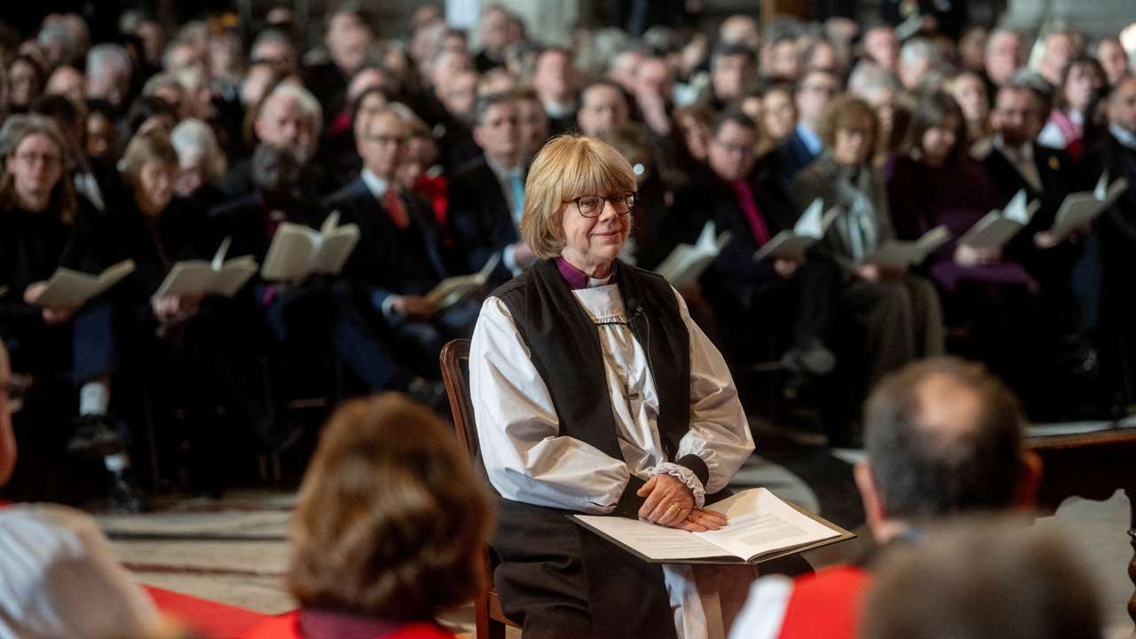 FILE PHOTO: Confirmation ceremony of Sarah Mullally as the 106th Archbishop of Canterbury, in London