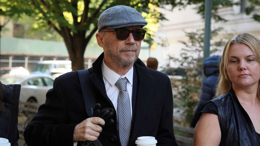 Director Paul Haggis arrives at New York State Supreme Court for his civil trial in New York