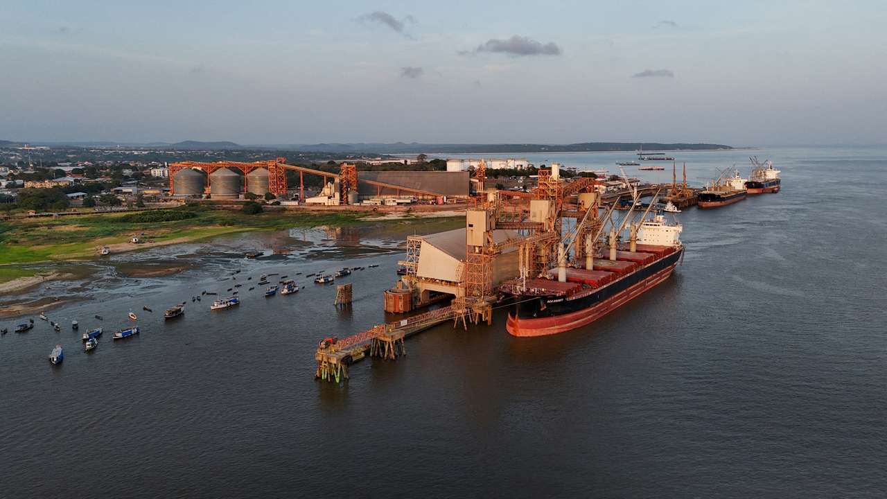 FILE PHOTO: Brazilian farmers are pushing soy crops deeper into Amazon, in Santarem
