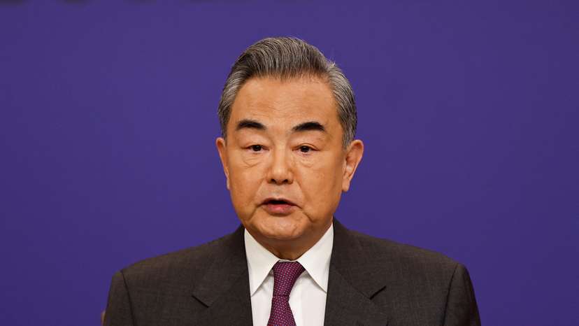 Chinese Foreign Minister Wang Yi attends a press conference on the sidelines of the NPC, in Beijing
