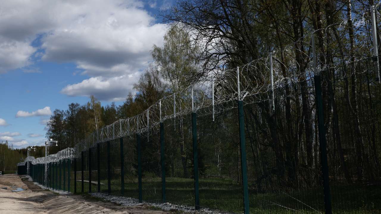 Finland's Border Guard presents progress in the construction of a new barrier fence on the Finnish-Russian border in Nuijamaa
