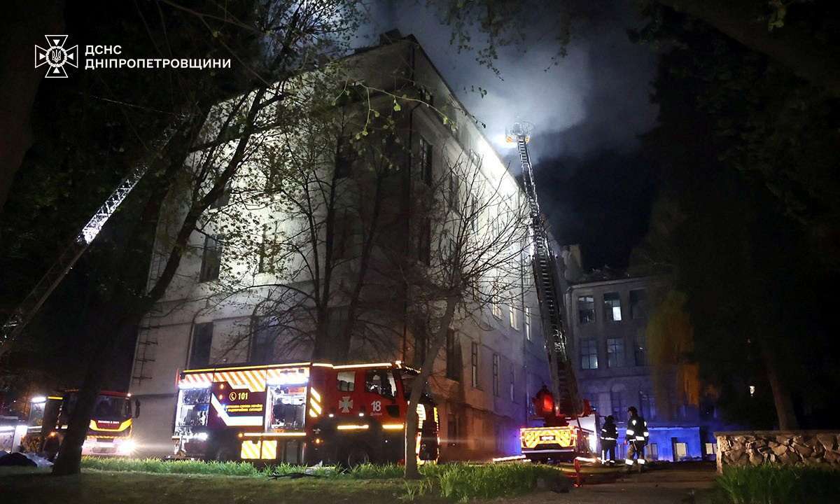Aftermath of a Russian drone attack in Dnipro