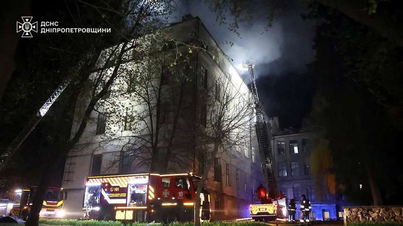 Aftermath of a Russian drone attack in Dnipro