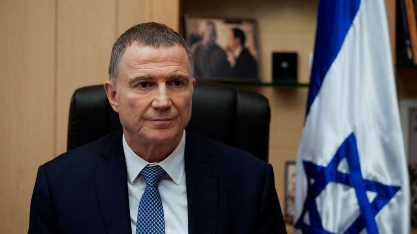 Yuli Edelstein, Chairman of the Knesset Foreign Affairs and Defense Committee, speaks during an interview with Reuters in Jerusalem