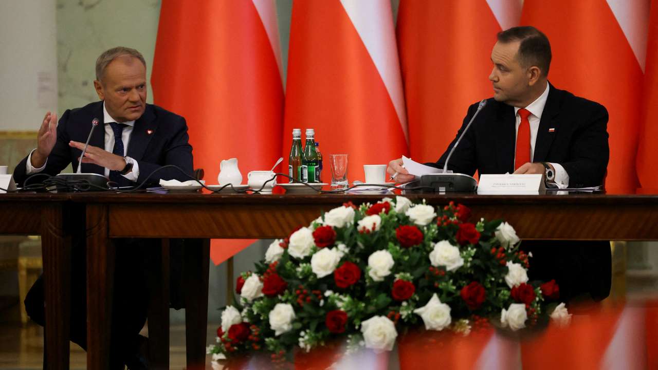 FILE PHOTO: Poland's PM Tusk and his ministers attend the Cabinet Council meeting led by President Nawrocki in Warsaw