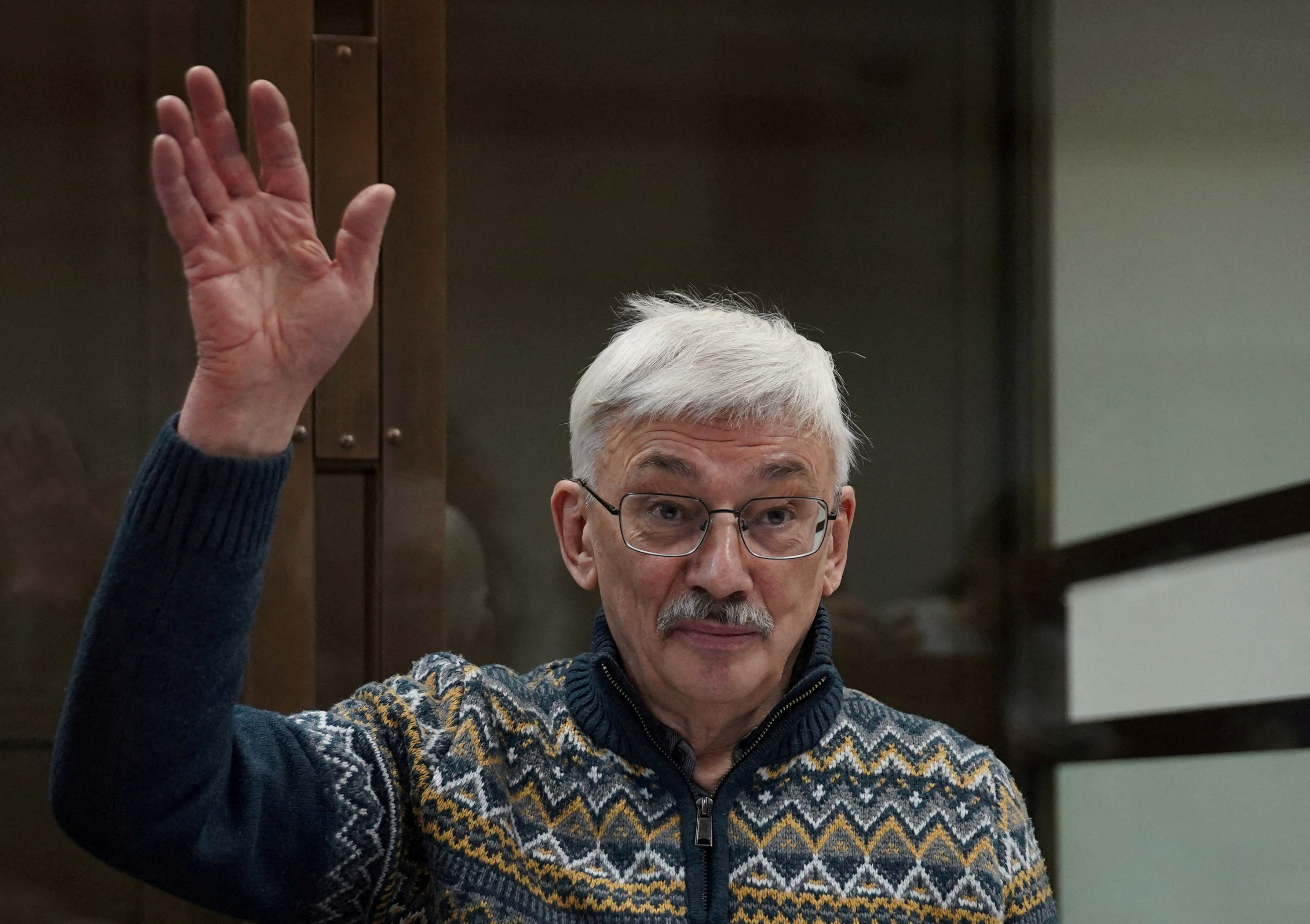 FILE PHOTO: Russian rights activist Orlov attends an appeal hearing in Moscow