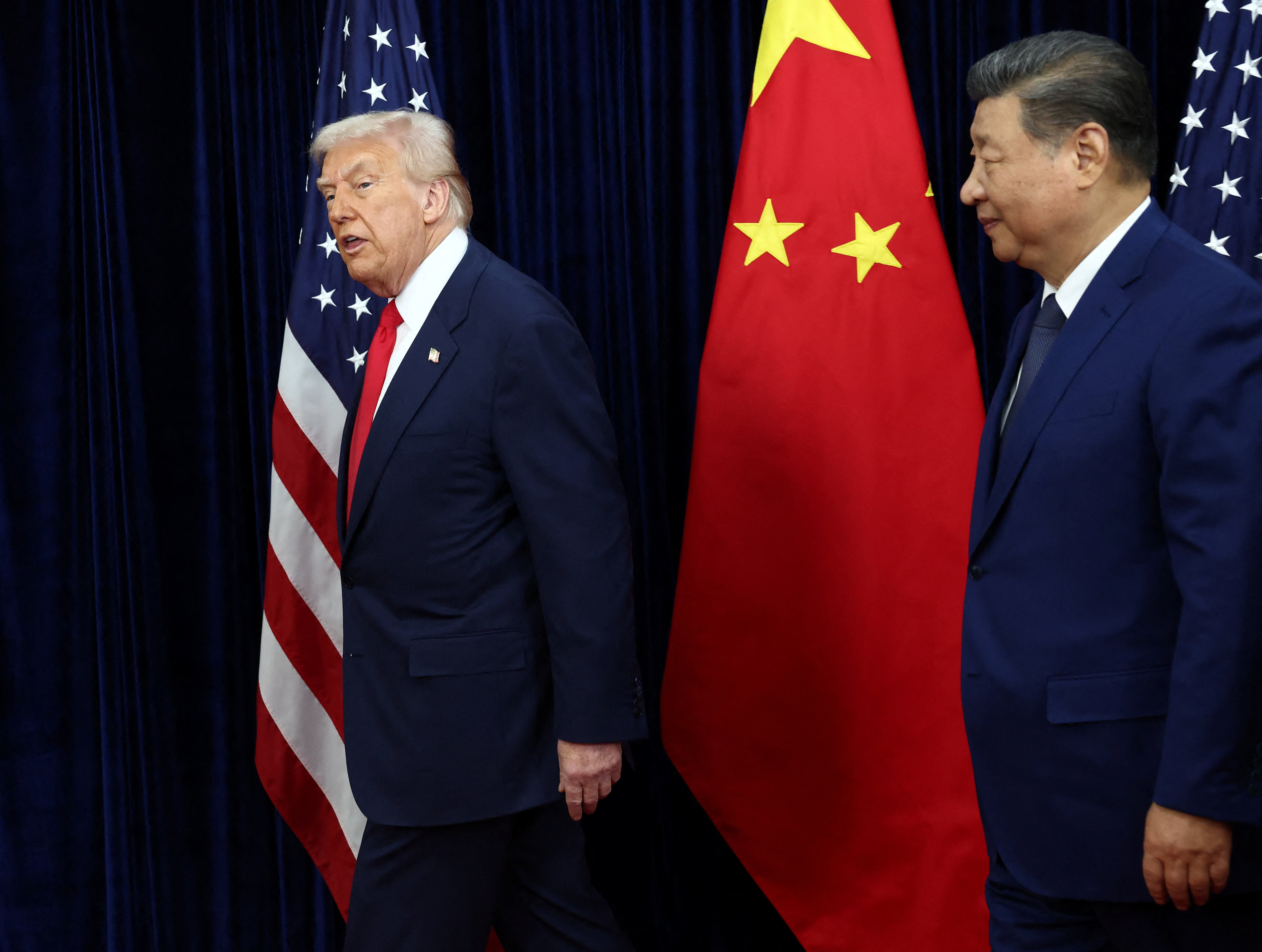 U.S. President Donald Trump meets with Chinese President Xi Jinping on the sidelines of the APEC summit, in Busan