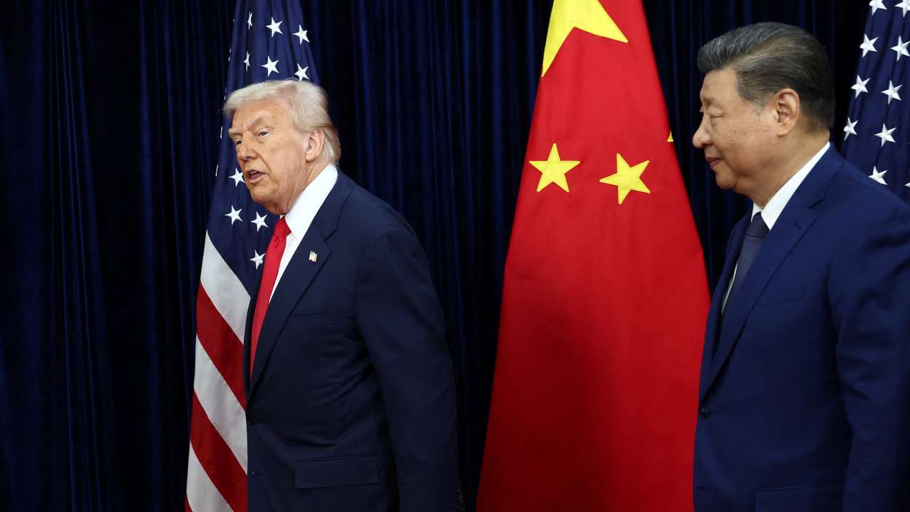 U.S. President Donald Trump meets with Chinese President Xi Jinping on the sidelines of the APEC summit, in Busan