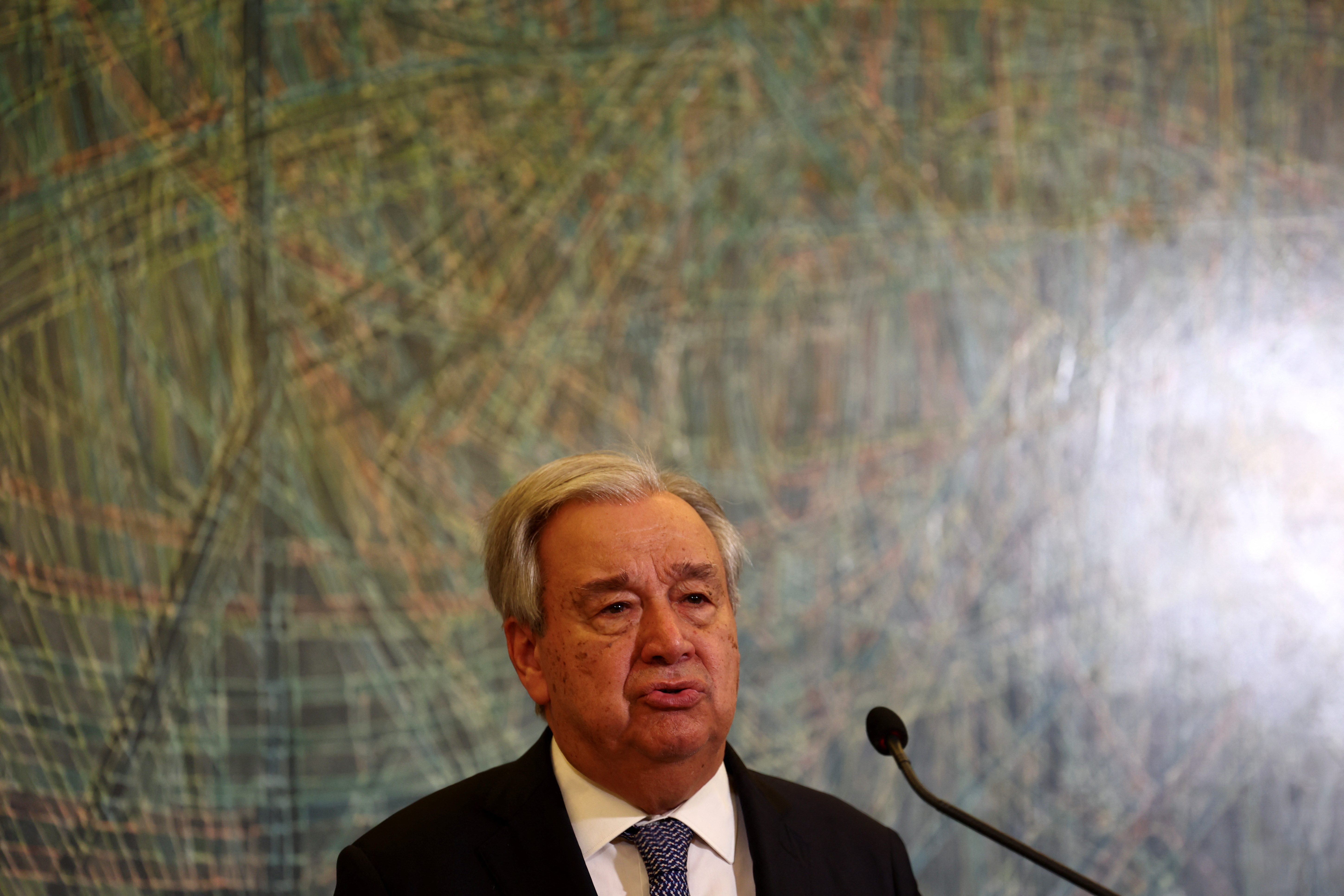 Portuguese Prime Minister Luis Montenegro receives UN Secretary-General Antonio Guterres