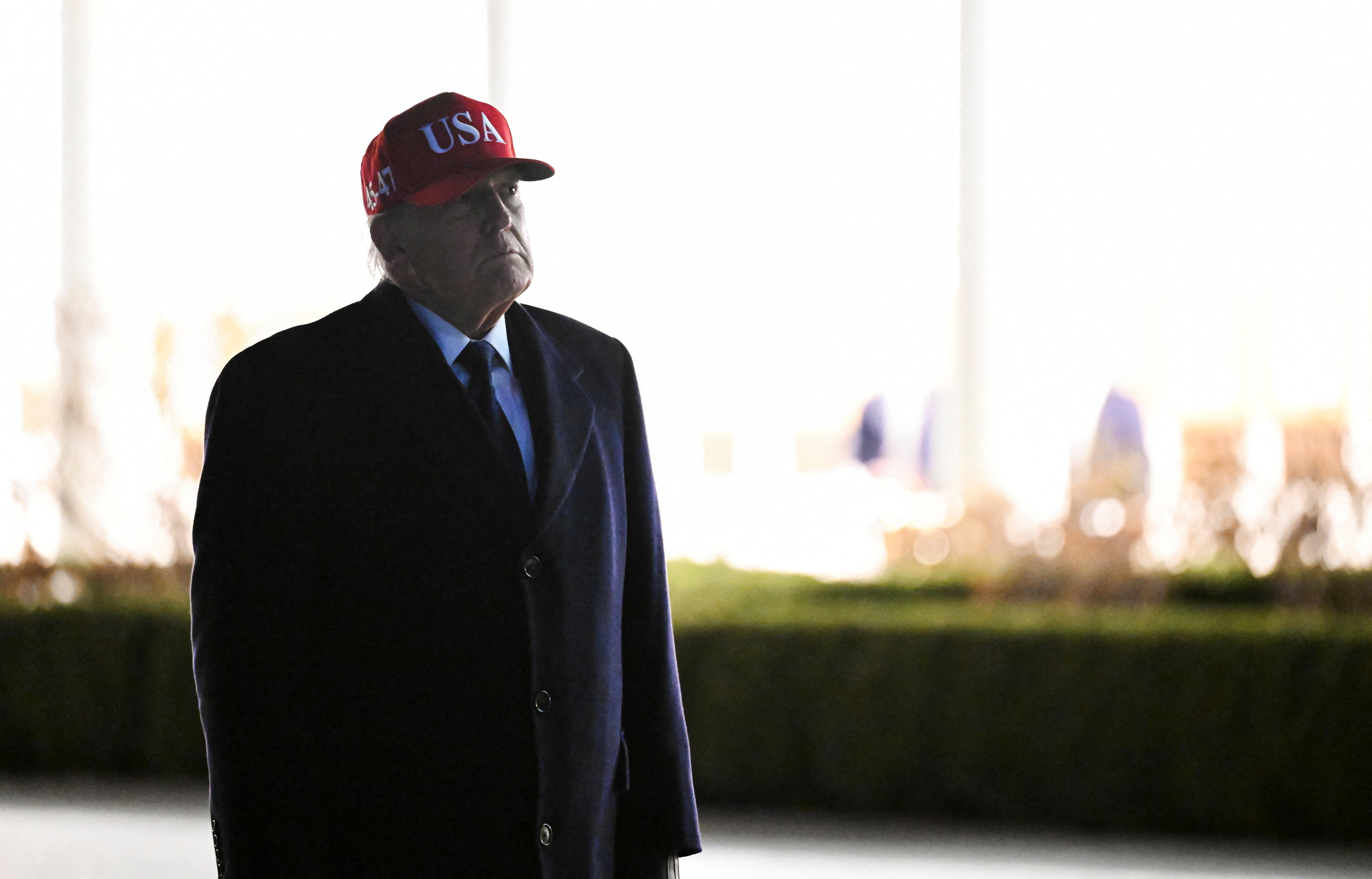 U.S. President Donald Trump returns to the White House in Washington, D.C.