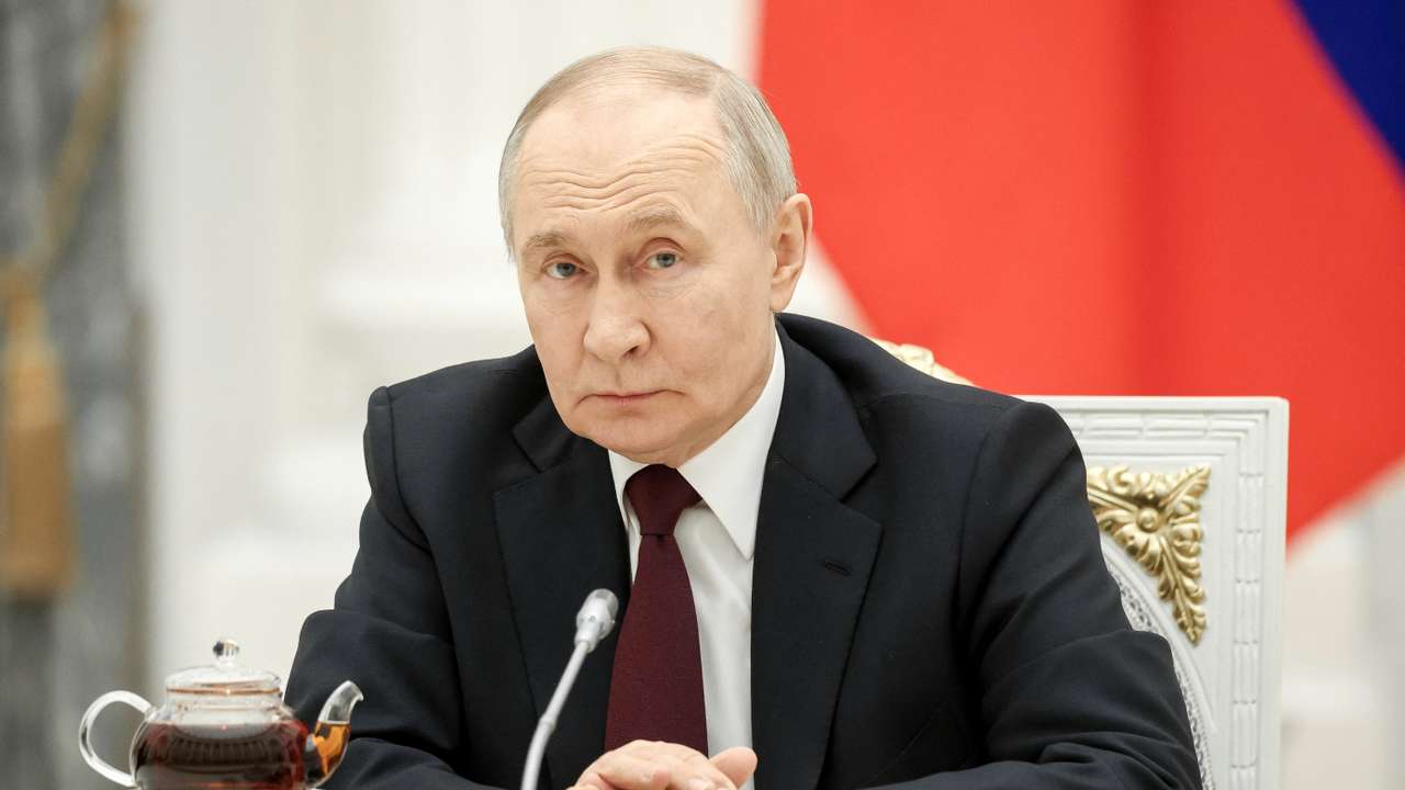 Russian President Vladimir Putin attends a meeting in Moscow
