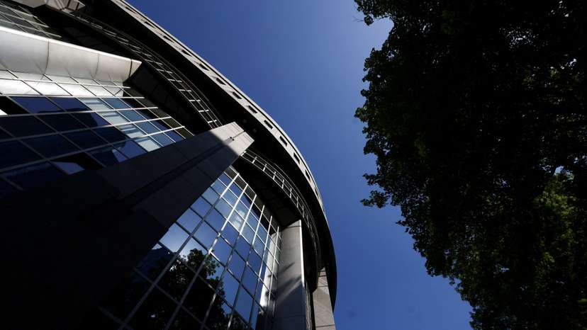FILE PHOTO: A general view of the building of EU parliament in Brussels