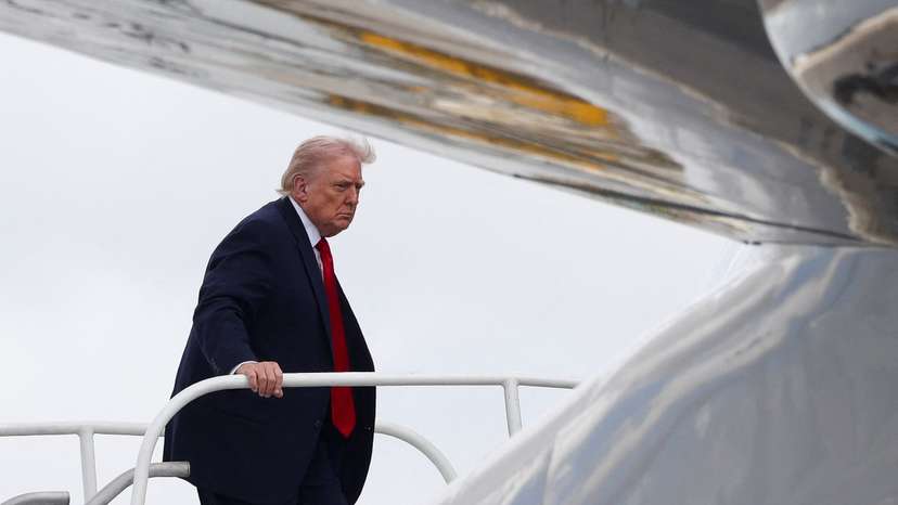 U.S. President Trump departs from Miami