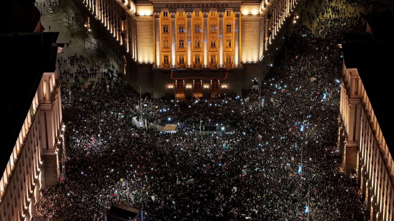 Bulgaria's opposition protests state budget, in Sofia