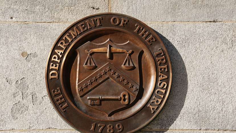 The U.S Treasury building in Washington.