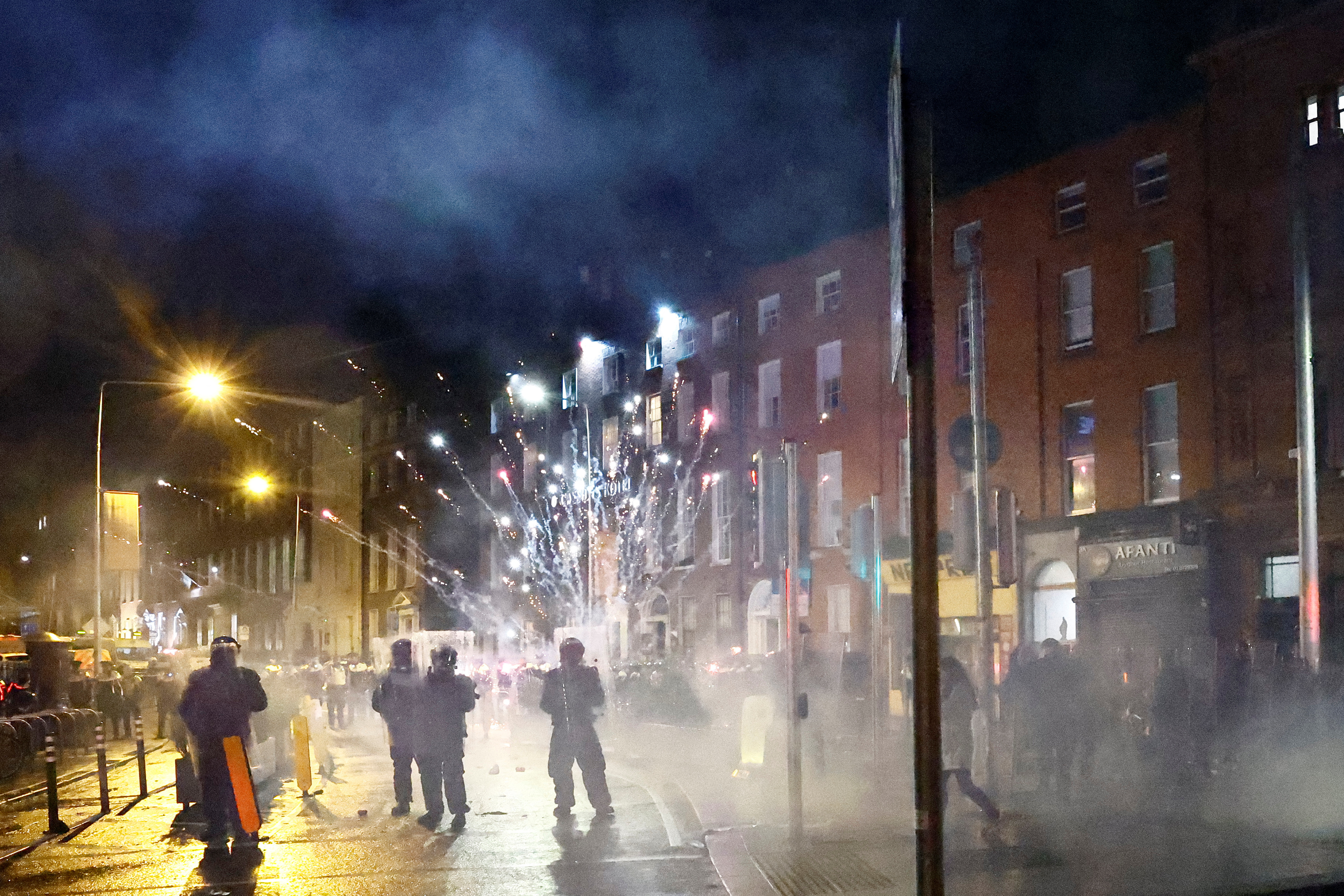 Children injured following a school stabbing, in Dublin