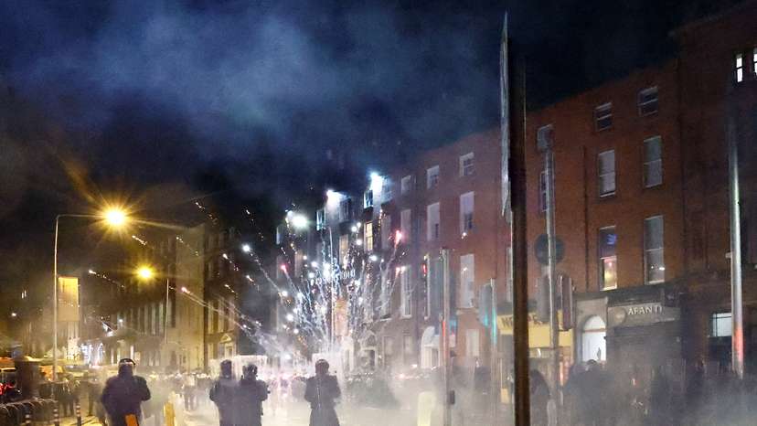 Children injured following a school stabbing, in Dublin