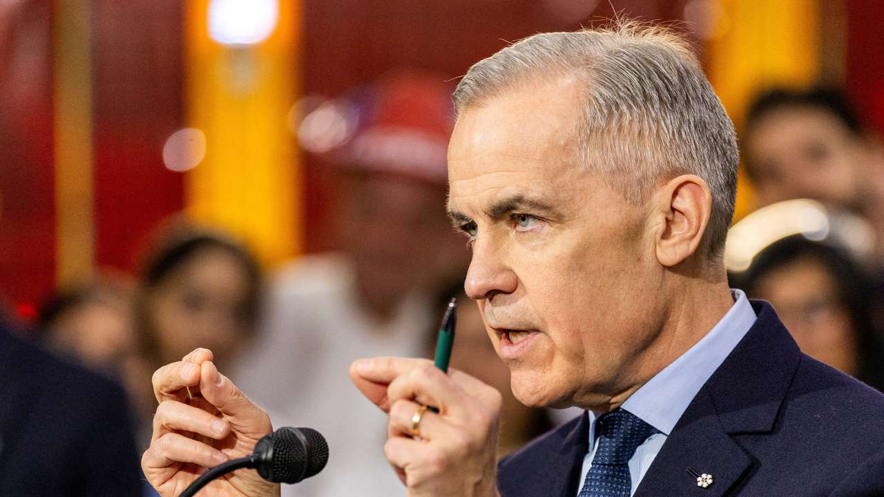 FILE PHOTO: Canada's Prime Minister Carney tours auto parts manufacturer Martinrea Industries in Woodbridge