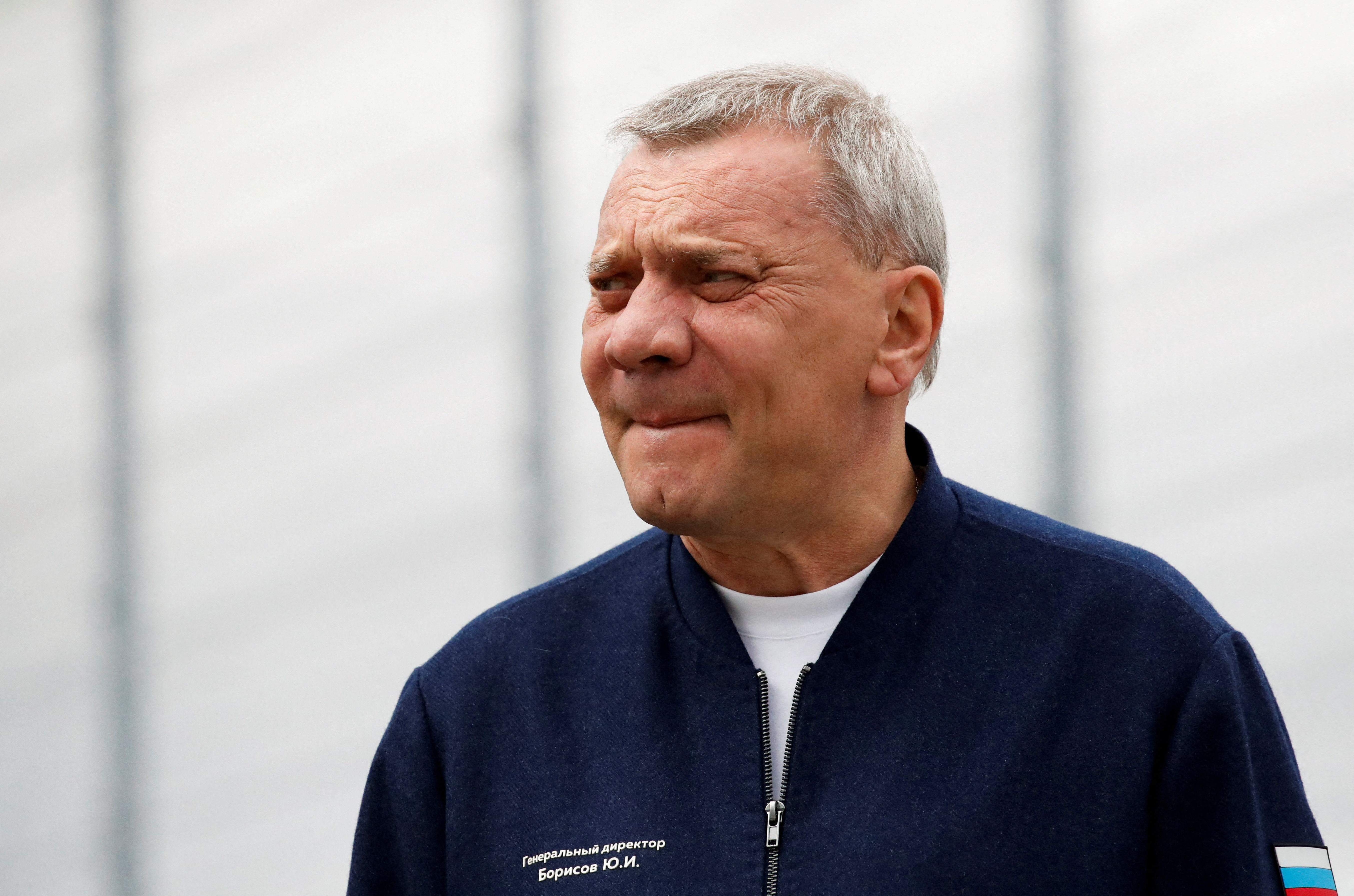 FILE PHOTO: General Director of the Russian state space corporation Roscosmos Yuri Borisov looks on at the Baikonur Cosmodrome