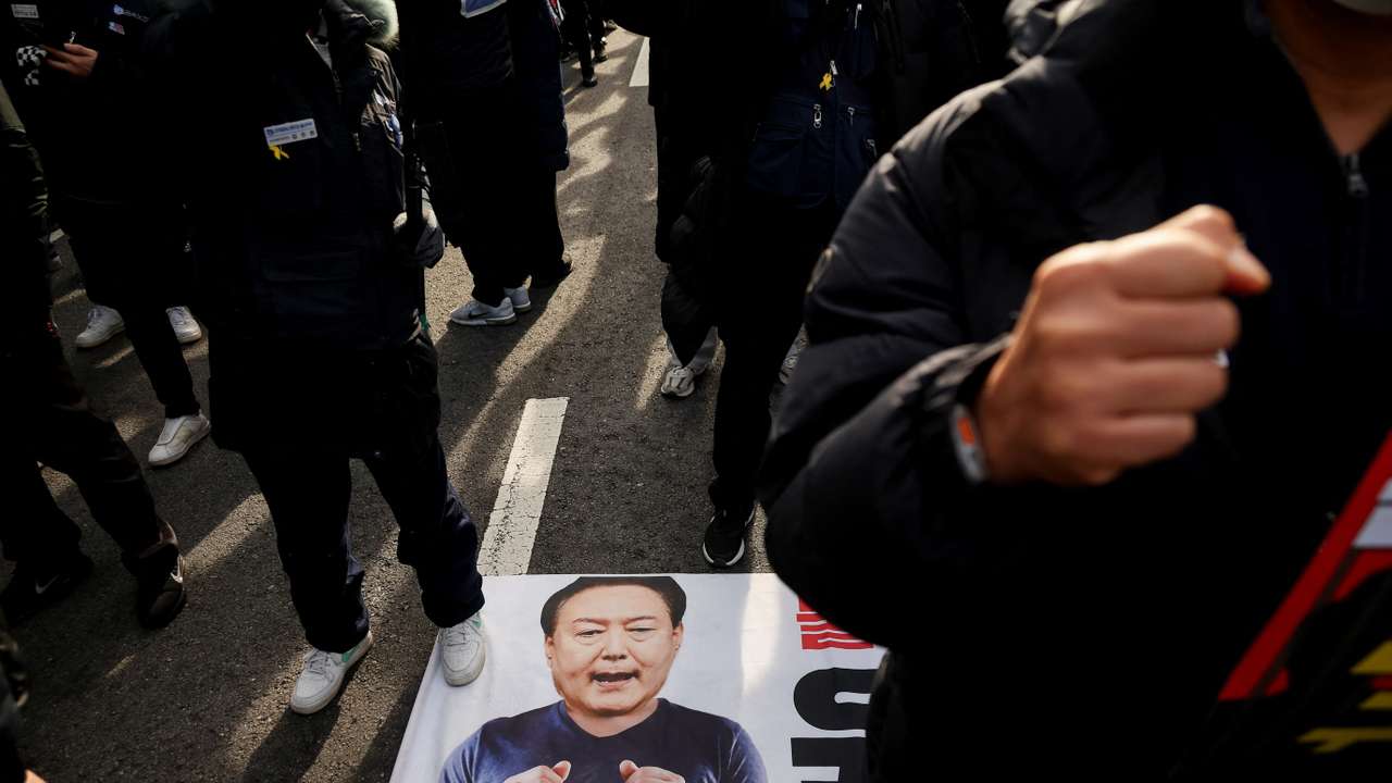 Protesters attend a rally calling for the impeachment of South Korean President Yoon Suk Yeol, in Seoul