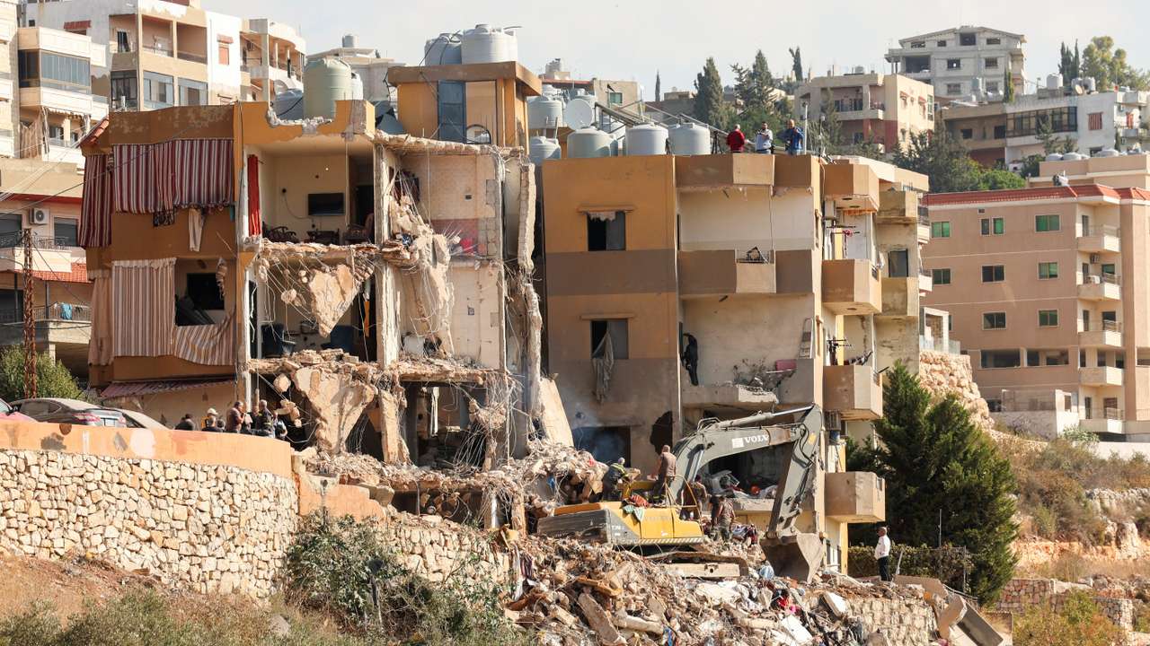 Aftermath of an Israeli strike on Barja