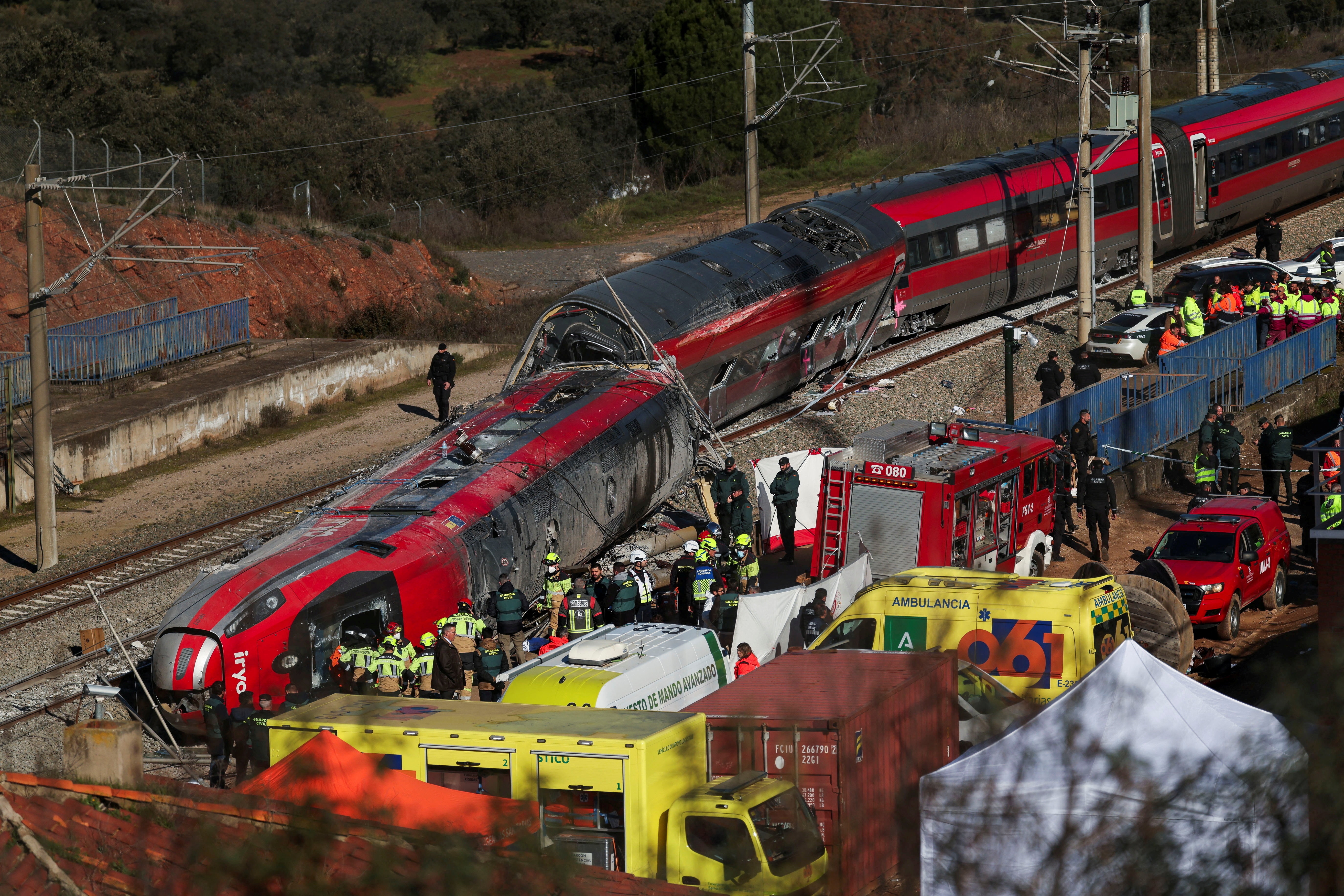 Two high-speed trains derail in Spain