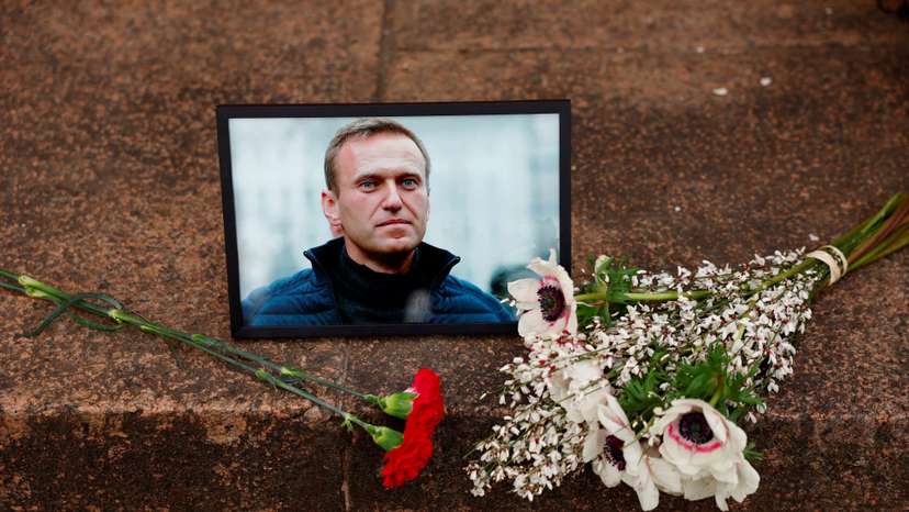 People gather in Paris following the death of Alexei Navalny