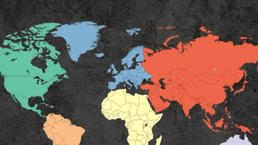 Who powers the world’s economy This map shows the global GDP share by continent, revealing fasci