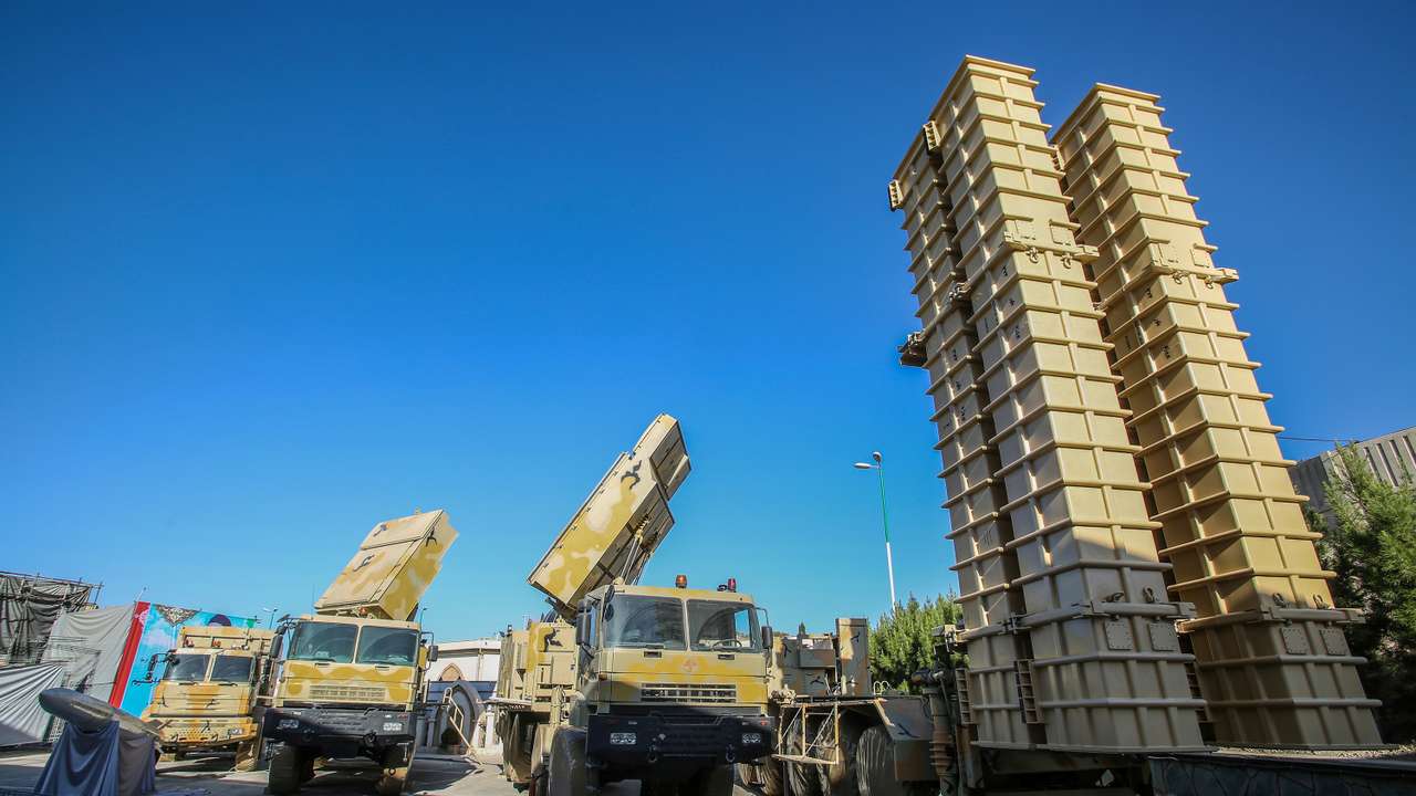 Bavar-373 system is displayed on the National Defence Industry Day in Tehran