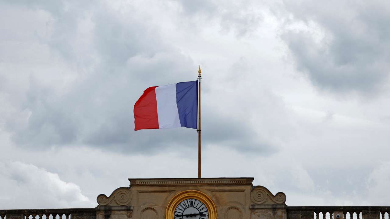 Newly-elected lawmakers make entry to the National Assembly in Paris