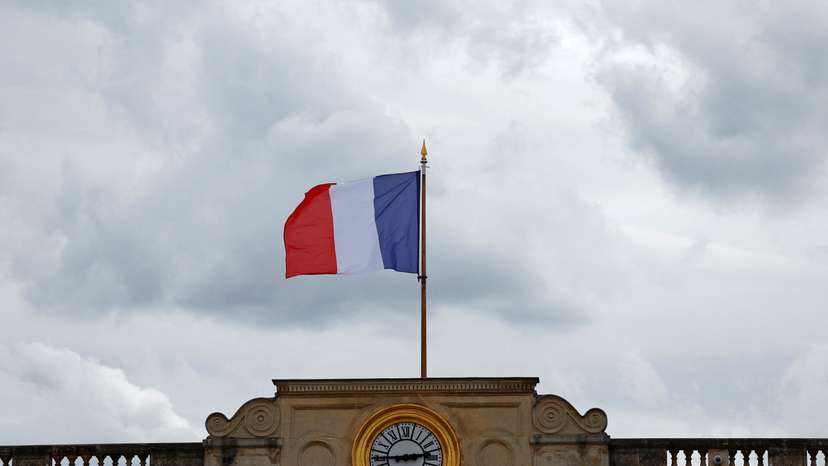 Newly-elected lawmakers make entry to the National Assembly in Paris