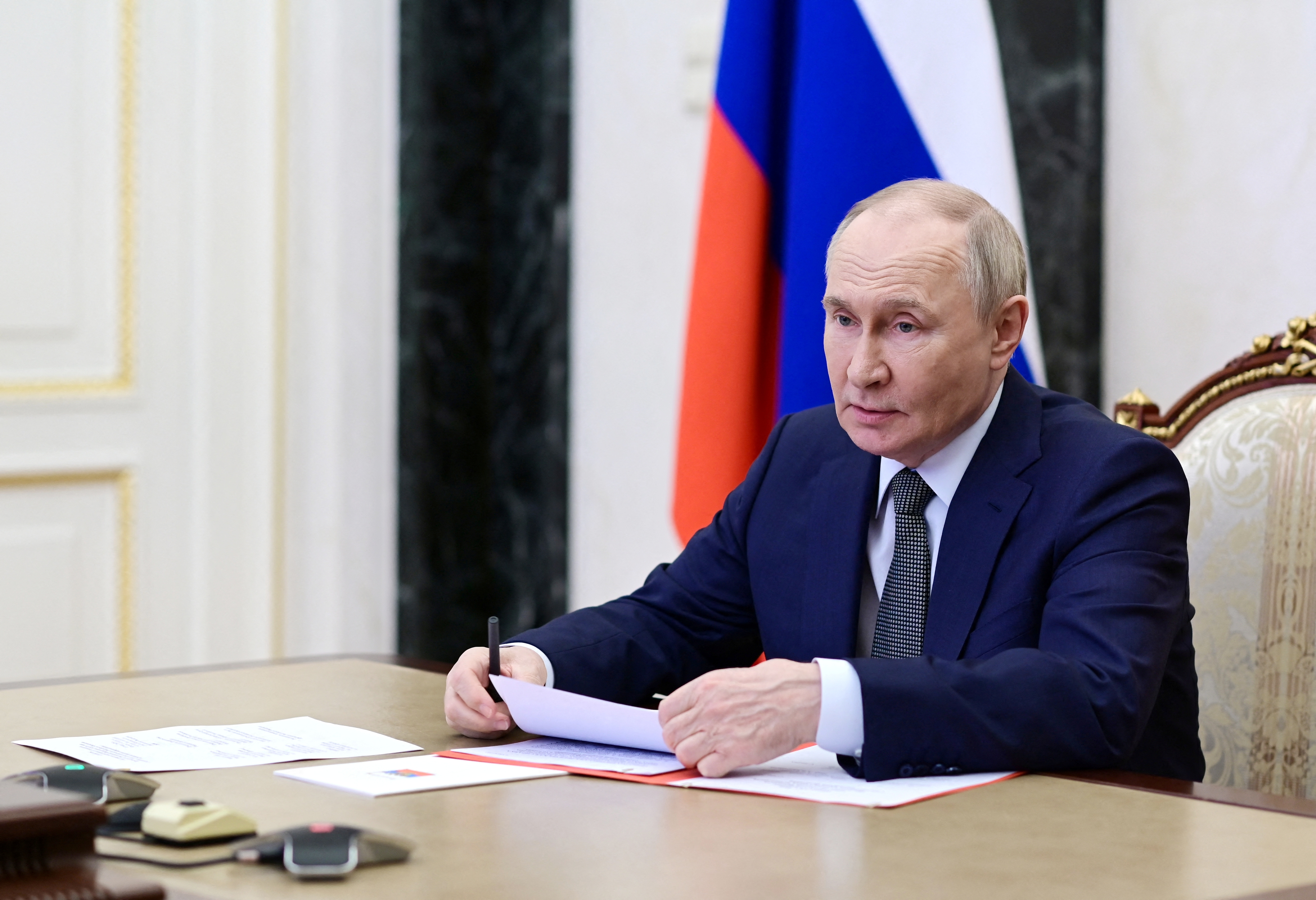 Russian President Putin chairs Security Council meeting in Moscow