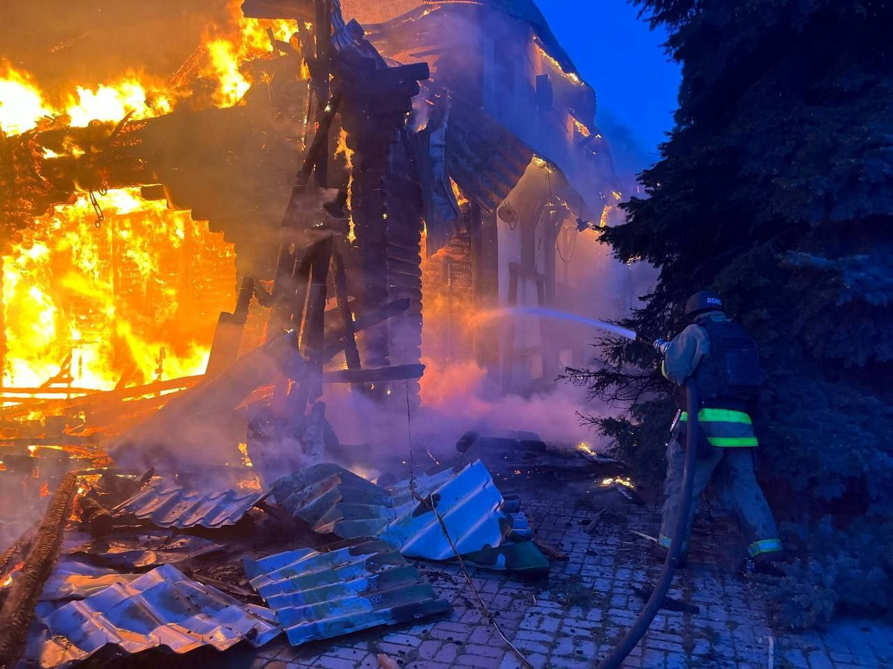 Aftermath of a Russian drone strike in Dnipro