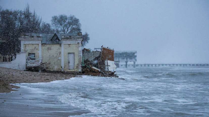 Aftermath of storm in Crimea