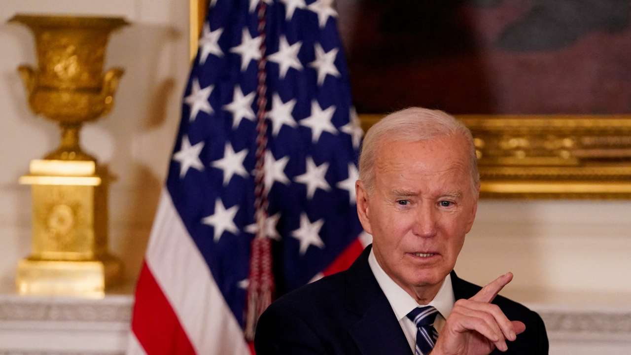 U.S. President Biden attends a reception for newly elected Democratic members of Congress, in Washington