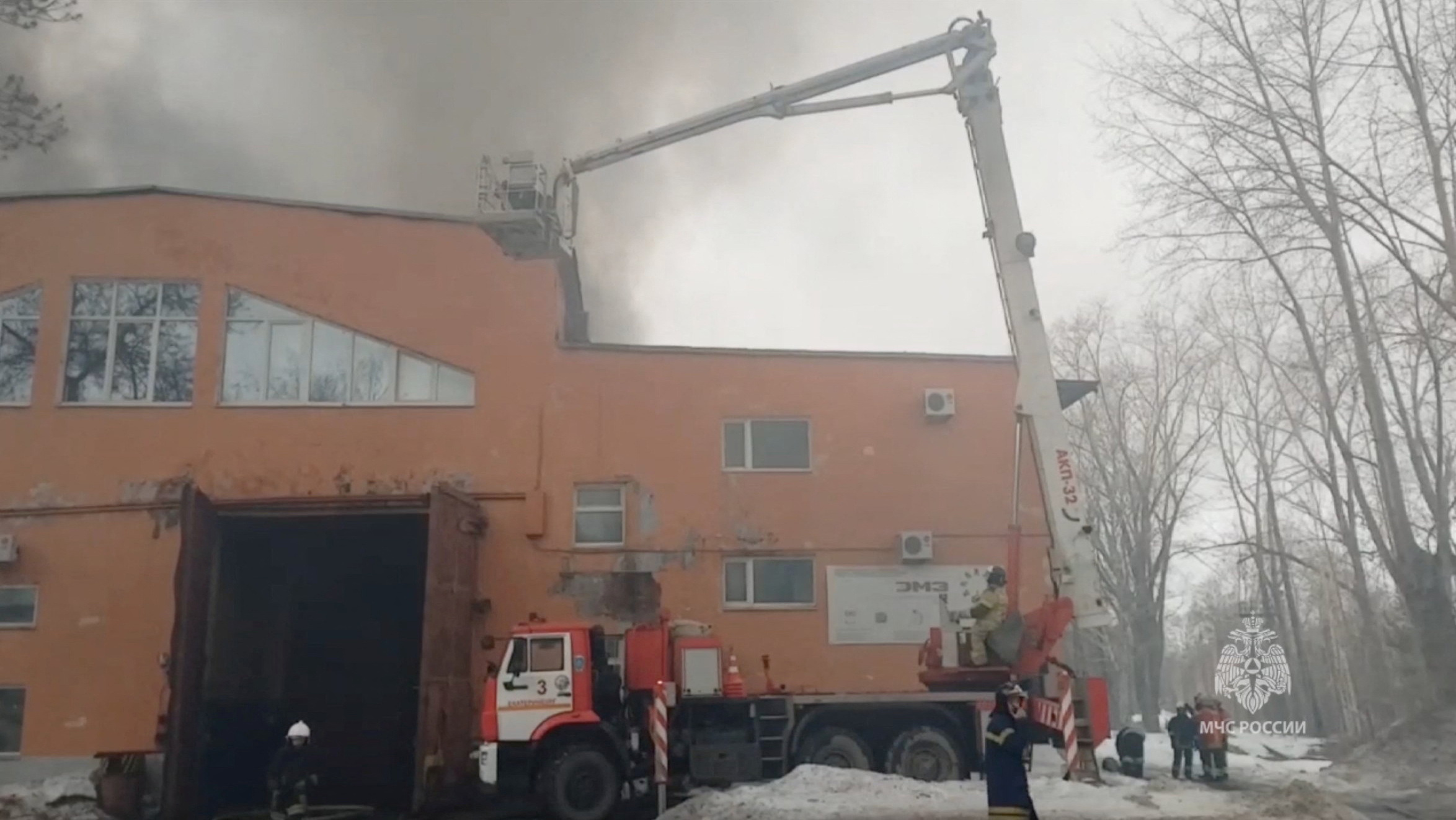 Fire breaks out at the Uralmash factory in Yekaterinburg