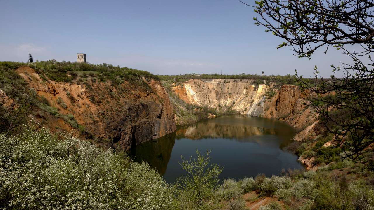 Former Soviet-era Uranium mining town of Zhovti Vody